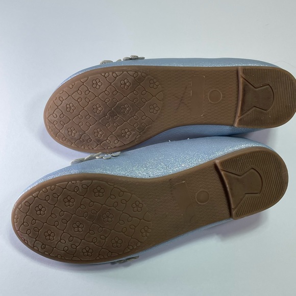 Chulis Flower Ballet Flats | Sparkling Blue | Girls Size 12 - Picture 6 of 6